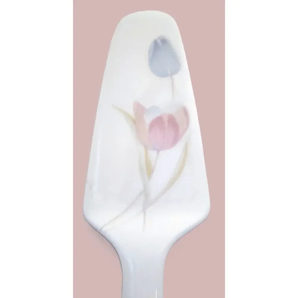 Mikasa Swiss Garden FX009 Bone China Pie Cake Server Floral Japan 10.5